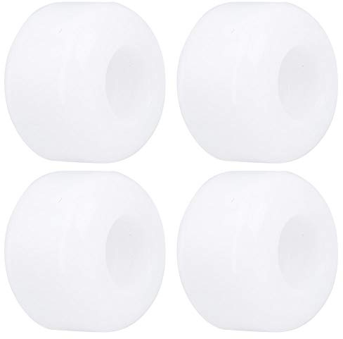 4 St Skateboardhjul Longboard Cruiser-hjul 54mm 85A Högelastiskt PU Vita Mönstrade med Lager för Gattrick och Kontroll (Vit)