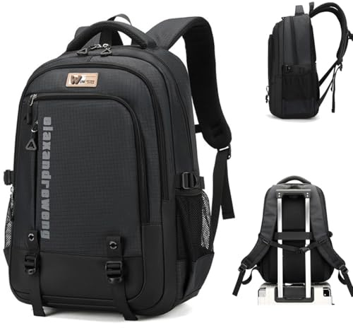 BAFMSREG Sac à dos pour homme, garçon, adolescent, grand sac étanche pour ordinateur portable de 17,3 pouces, pour le travail, les voyages, la randonnée avec poche antivol