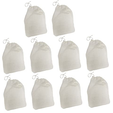 VALICLUD 50 Pièces Filtre En Coton Réutilisable Lot Cordon Serrage Pour Lait Végétal Thé Et Jus De Fruits