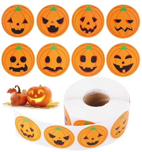 Halloween Aufkleber,500 Blatt Halloween Deko Sticker | Abziehbilder Rolle Zum Basteln Deko Für Türen Wände Malen Spielprojekte
