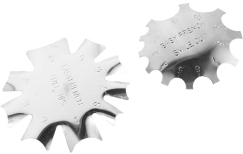 HONITANO Modelli Per Manicure French Tip in Acciaio Resistente, Set 2 Pezzi Di Stencil Tagliaunghie Per Manicure Professionale e Fai Da Te, Guida Per Nail Art Unghie Francesi