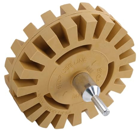 Gatuida Roue Gomme Caoutchouc Rapide et Pratique 4 Pouces D'engrenage pour Dissolvant de Colle pour Réparation Automobile et Usage Domestique