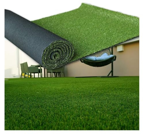 LSSHQ Kunstrasen Outdoor Rasenteppich Kunstgras für Haustiere Wetterfest Mit Drainagefunktion Grass, Wetterfest Rollrasen Grasmatte Weiche Textur(1x8m/3x26ft)