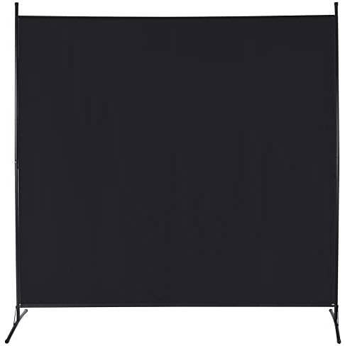 REDCAMP Séparateur de pièce, autoportant, 1 pièce, 176 x 180 cm, portable, brise-vue, en tissu, pour l'intérieur et l'extérieur, pour chambre à coucher, salon, bureau, jardin, balcon, terrasse, noir