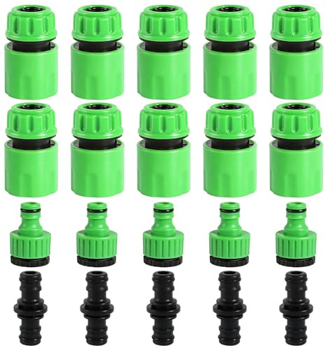 Gartenschlauch Anschluss, 20 Stück Garten Schlauch Steckverbinder Set Schlauchkupplung 1/2 Zoll, Schlauchanschluss Wasserhahn Gartenschlauch Verlängerung für Familie Garten