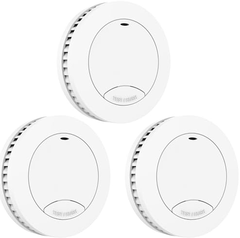 Aroha Safety Pro Mini Brandvarnare med 10 års Batteri - Rökdetektor, Brandlarm - 3 stycken