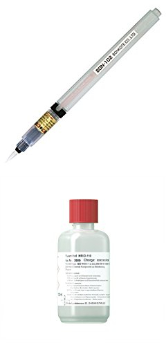 Original Bonkote Flux Pen unbefüllt mit 100 ml Flussmittel HR/D-110 -No-Clean Elektronik-Flussmittel mit 5,8% Feststoff (incl. Einwegpipette), für Fine-Pitch- u. SMD-Lötungen