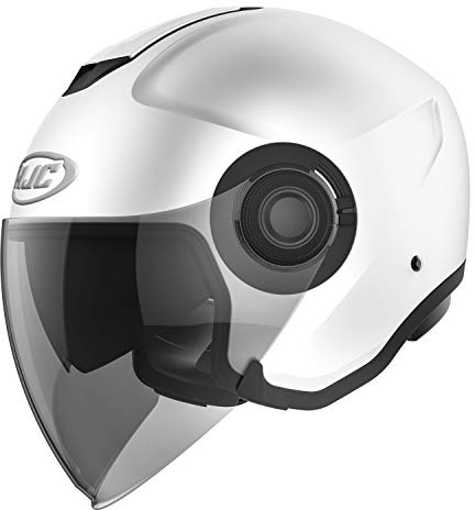 HJC Helmets Motorradhelm HJC i40 SEMI FLAT WHITE, Weiss, XL, Weiß, 16877910