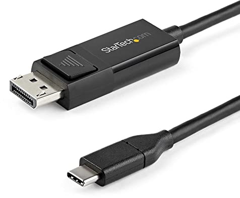 StarTech 2m USB-C auf DisplayPort 1.2 Kabel, 4K 60Hz, HDR, Bidirektional | DP auf USB-C reversibel, Thunderbolt, Monitor Kabel, Einrastender Stecker