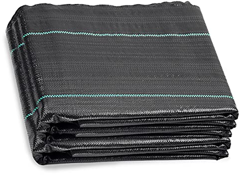 ANSIO Heavy Duty Weed Membrane 2m x 10m – Garden Weed Control Fabric, UV Stabilised Ground Cover, Breathable Landscape Fabric for Patios, Flower Beds, Driveways & Landscaping