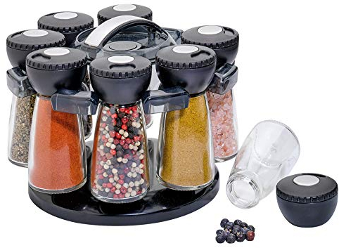 Küchenprofi 2620001008 Gewürzständer-2620001008 Gewürzständer, Edelstahl, Schwarz