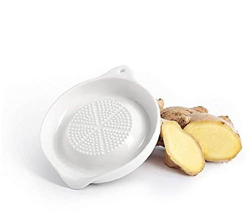 1pc 4 Inches Porcelain Grater Plate for Ginger Garlic Onion and Spices Kitchen Tools