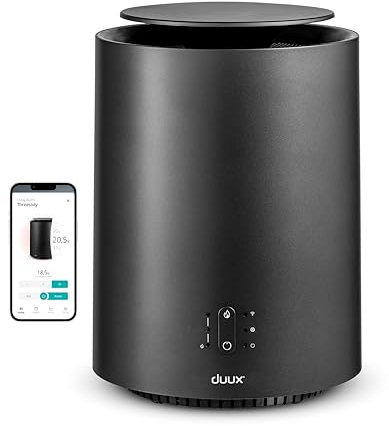 DUUX Threesixty 2 Electric Heater, Smart, Grey, Multi-Direction Fan Ceramic, 1800W Energy Efficient, Overheat & Tip Over Protection, 30m² Rooms, Alexa & Google Assistant