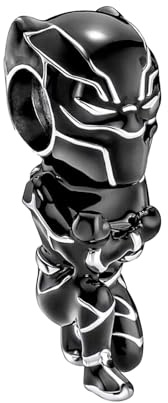 RMMY Charm Black Panther Anhänger für Armband Halskette Muttertag Geschenk für Frauen 925 Sterling Silber Beads with Zirkonia Schmuck