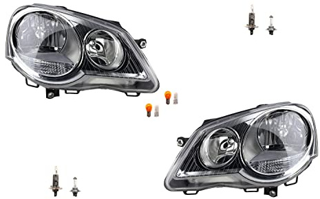 Johns, Scheinwerfer Halogen Front passend für VW Polo 02 9N 05-12 Leuchtmittel Satz L R