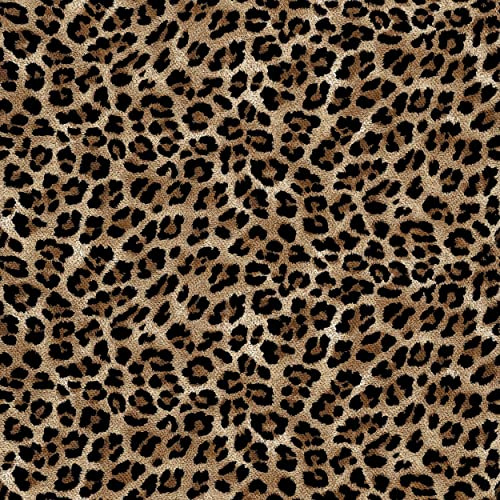 HEKO PANELS Möbeltyg Med Tryck Metervara Material För Sömnad Hantverk Sömnadsmaterial För Möbelöverdrag Stoppningsarbete Leopard Fläckar 1 Meter 155 x 100 cm säljs per Meter – 1 Styck = 1 m x 1,55 m