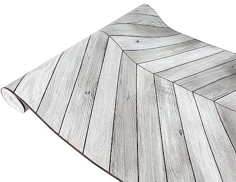 Klebefolie Möbel 67,5x490 cm | Möbelfolie selbstklebend in Holzoptik | Folie für Möbel zur einfachen Renovierung von Türen, Tischen und Regalen | Klebefolie dekorativ und abwaschbar | Fischgrät Grau