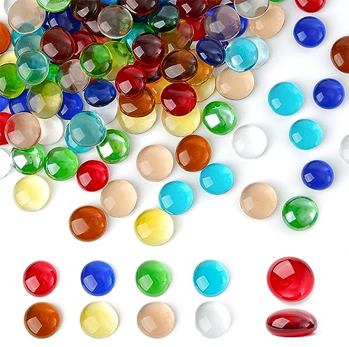ARTESTAR Glasnuggets Bunt,900g Glassteine Deko,Muggelsteine, Glassteine Deko Kinder,Mosaiksteine zum Basteln（ca.190 Stück)