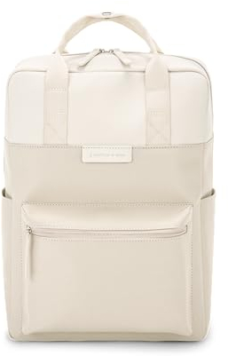 Kapten & Son Rucksack Bergen Small Sandstone 9 L | Kleiner Rucksack Damen & Herren Beige | Tagesrucksack mit 11 Laptopfach | vegan & wasserabweisend