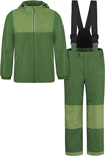 normani Kinder Winter Set - Wasserdichte Ski Winterhose mit Hosenträgern und Winterjacke Schneeanzug Ski Set für Jungen und Mädchen