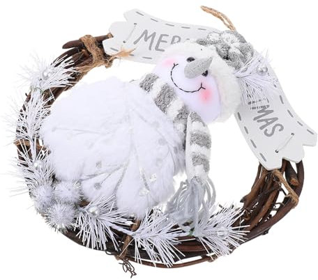 OKUMEYR Weihnachtskranz Türkranz Flanell Rattan Aufhänger Festliche Deko Für Türen Wände Cafés Leicht Und Vielseitig
