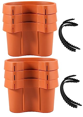 Janasiba 6 pièces/lot de gouttières uniques pour gouttière - Pour jardin - Pot de fleurs - Pot de drainage - Pot de fleurs - Baignoire - Évacuation - Jardins de plantes