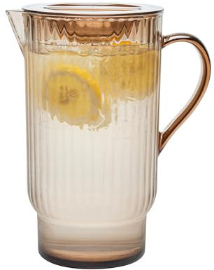 bzyoo Serenity - Jarra de agua transparente de 72 onzas con tapa, a prueba de roturas, sin BPA, para té helado, sangría, limonada, fiesta y hogar