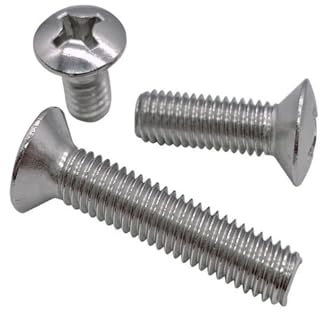 M4 M5 M6 GB820 A2-70 304 Stainless Steel Cross Recessed Raised Countersunk Head Half Oval Screw Bolt(40mm,10pcs M4)