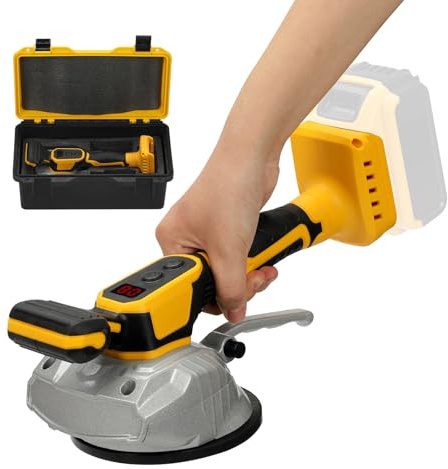 Fliesenrüttler & Saugheber 2-IN-1 Werkzeug für Dewalt Akku 20V, Kabellose Fliesen Vibrationsgerät mit 8 Gang Einstellbaren, Rüttler für Fliesen, Wandfliesen (ohne Akku)