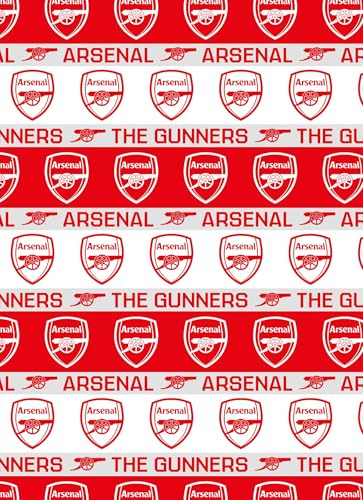 Arsenal FC Geschenkpapier, Fußballrolle, 3 m, Geburtstagsgeschenkpapier