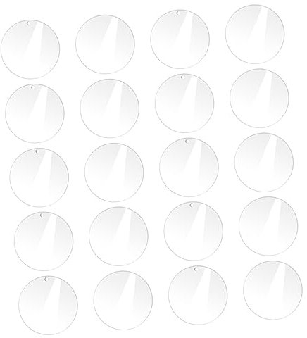 TOPBATHY 1 Satz Transparenter Acrylrohling Multifunktions-acrylkreis Handgefertigte Acrylplatte Transparente Acrylplatte Partyzubehör Acrylscheiben Rohling Aus Acryl DIY-bastelscheiben 40st