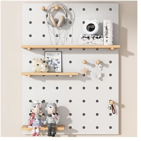 Generisch Pegboard-Wandaufbewahrungsset, Pegboard-Paneele, hölzernes Pegboard-Organizer-Set, Wand-Organizer-Display-Pegboard-Panel, Schreibtisch-Hintergrund-Wanddisplayständer für Küche, Garage, Büro