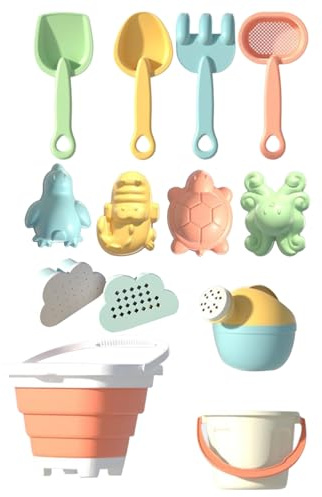 Sandbox Leksaker För - Sandleksaksset, Sandslott Leksaker | Interaktiva Leksaker, Bucket & Pellets Byggverktyg för Pojkar Utomhus