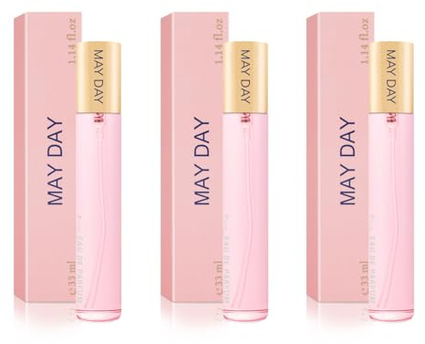 NAINA Damenparfüm Set May Day 3x 33ml – Inspirierte Parfüm Damen – Parfümfläschchen Spray, Flakon Eau de Parfum – Einzigartiger Duft und Dufterlebnisse - Damendüfte Satz mit drei 33ml