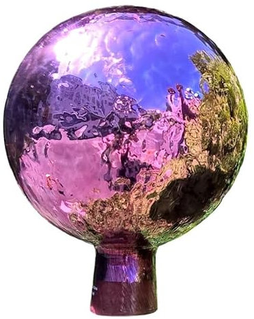 Rosenkugel Gartenkugel 15 cm aus Glas, Venezia Pink verspiegelt