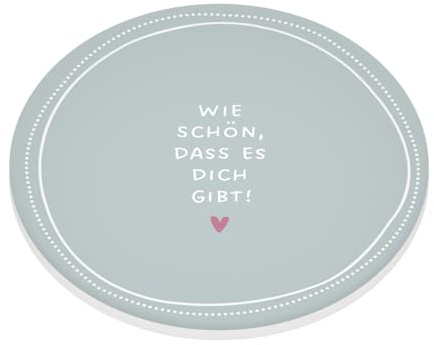 Grafik Werkstatt Keramik-Untersetzer | Wie schön, DASS es Dich gibt!, Bunt