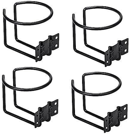 Qusedwey Portabicchieri per Barche da 4 Pezzi Portabicchieri Universali in Acciaio Inossidabile Portabicchieri Ad Nero per Camion per Barche RV