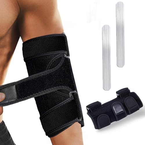 Buteoutzzl Elbow Brace for Cubital Tunnel Ulnar Nerve Support, Adjustable Night Elbow Splint &Tennis Elbow Strap with Compression Sleeve,Tendonitis, Stabilizer Support for Women and Men