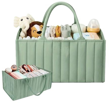 Caddy Organizer Sicher, Wasserdicht, Tragbar, Faltbar | Geräumiger Wickeltaschen Organizer Für Mütter Kinder Kinderzimmer Nachttisch Bad Badezimmer Schreibtisch Säugling Dusche