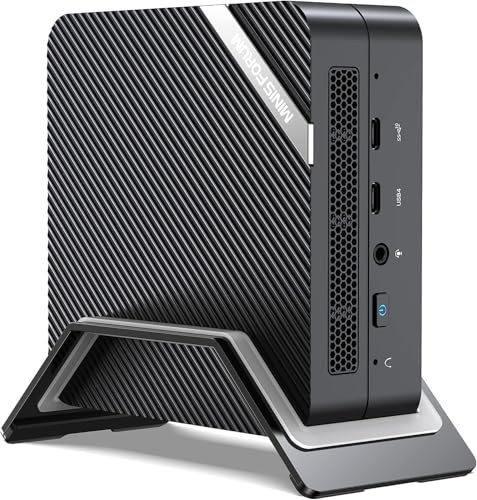 MINIS FORUM UM773 Lite Mini-PC, AMD Ryzen 7 7735HS Prozessor (bis zu 4,75 GHz), 32 GB DDR5, 1 TB PCIe 4.0 SSD, AMD Radeon 680M Grafikkarte, 2 × HDMI, 1 × USB 4.0, Wi-Fi 6, Bluetooth 5.2