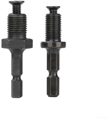 Vidonergy Adaptador de portabrocas de vástago hexagonal – Manga de transición de rosca macho de acero de 1/4 a 3/8 pulgadas y 1/4 a 1/2 pulgadas para taladros eléctricos, aflojamiento del portabrocas