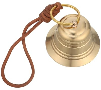 HEATSHAKING Messing Glocke zum Aufhängen im Vintage Stil Dekorativ für Garten und Türgriff Leicht Anzubringen Klarer Klang