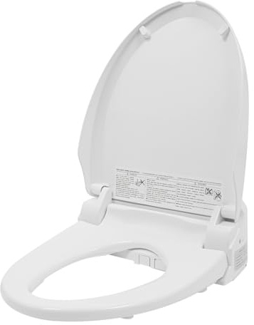 WC, asiento de inodoro eléctrico con mando a distancia, 1350 W, asiento de bidé con calefacción, secado de aire caliente y boquilla autolimpiante, asiento de inodoro climatizado IPX4 resistente al