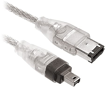 Cavo dati M24 150 cm FireWire IEEE 1394, adattatore a 6 poli, a 4 poli, Mini DV PC, Plug e Play, 6 poli IEEE 1394 su connettore a 4 poli IEEE 1394, lunghezza connettore: 150 cm, colore: nero