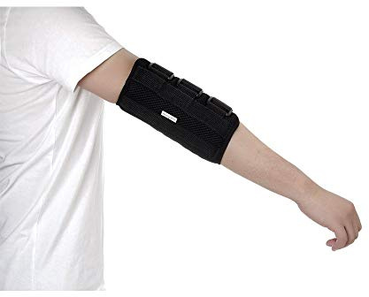 GHzzY Férula para Codo para el síndrome del túnel Cubital, Fractura, Lesiones y tendinitis - Inmovilizador de Codo para Adultos, férula para nervio Cubital,S