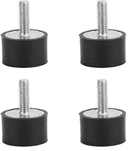 Gummi Stoßdämpfer, 4 Stück M6 Gummipuffer Anti Vibration Isolation Mounts Stoßdämpfer Silentblock Antischock Vibrationsdämpfer für Automobilindustrie Schwere Maschinen Fitnessgeräte (VE25*20 M6*18)