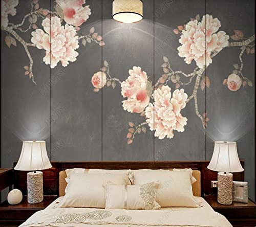 Frtmsticker Papier Peint Autocollant Murale 3D Rose Branches Fleurs Papier Peint Photo 3D Enfants Chambre 3D Murale Pvc Autocollant Wall Art Garçon Fille Chambre Affiche Murale 400X280Cm