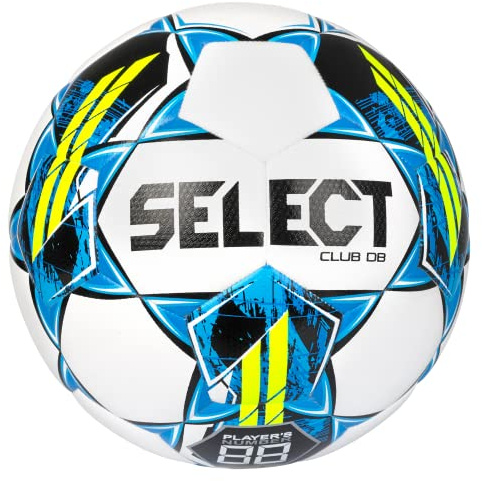 SELECT Club DB V22 Soccer Ball, White/Blue, Size 4