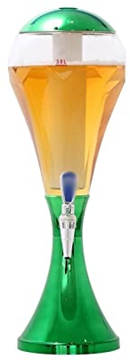 Distributeur de tour de bière Distributeur de boissons de tour de bière 3L avec lumières brillantes colorées à LED et distributeur de tour de bière en tube de glace pour distributeur de bière Home B