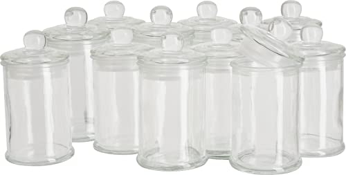 VBS XXL Lot de 12 pots de conservation capacité 120ml 11x6cm verre à bonbons verre à provisions